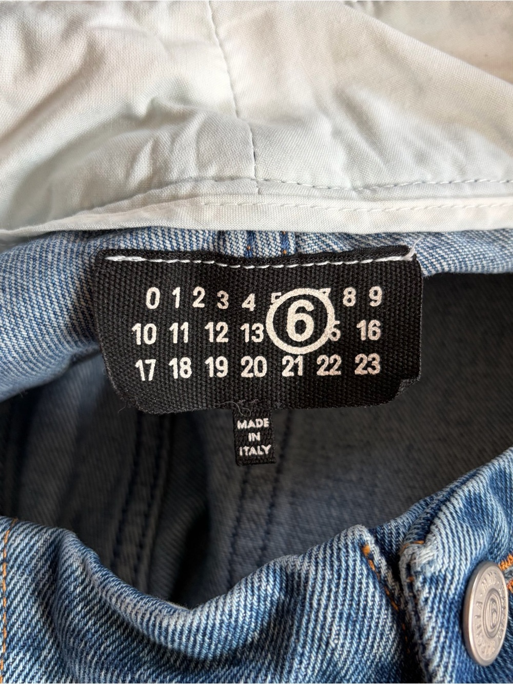 MM6 Maison Margiela Blue Button Jeans - Picture 12 of 13